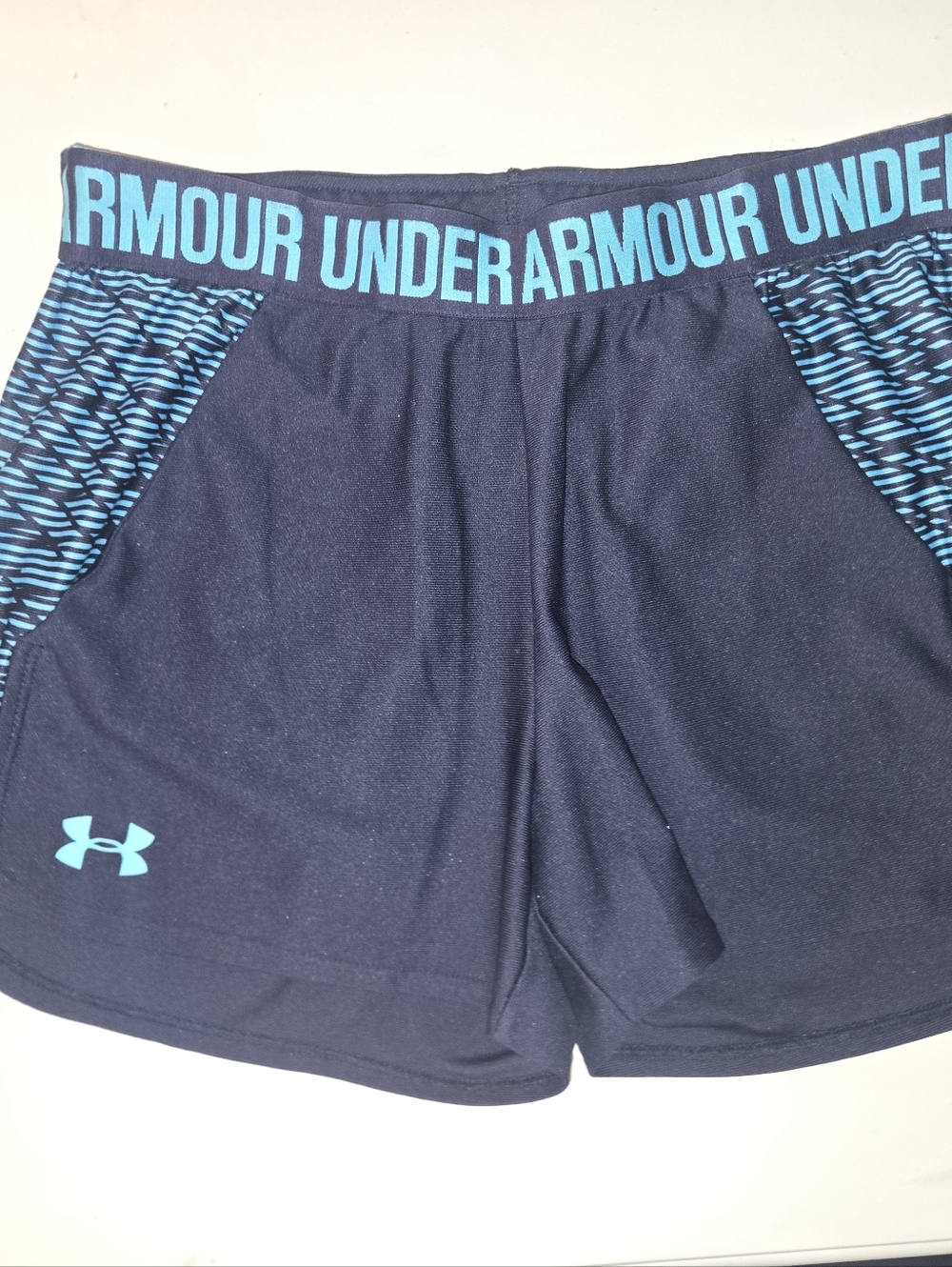Under Armour Navy with Teal Logo & Accents Shorts